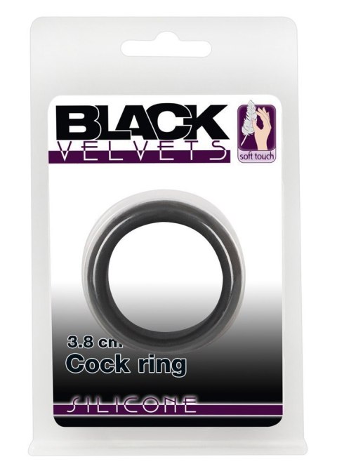 Pierścień na penisa ring erekcyjny dłuższy sex 3,8cm Black Velvets