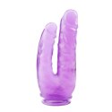 Podwójny wibrator dildo 9.4 Inch Dildo-Purple HI-Rubber