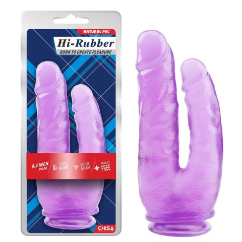 Podwójny wibrator dildo 9.4 Inch Dildo-Purple HI-Rubber