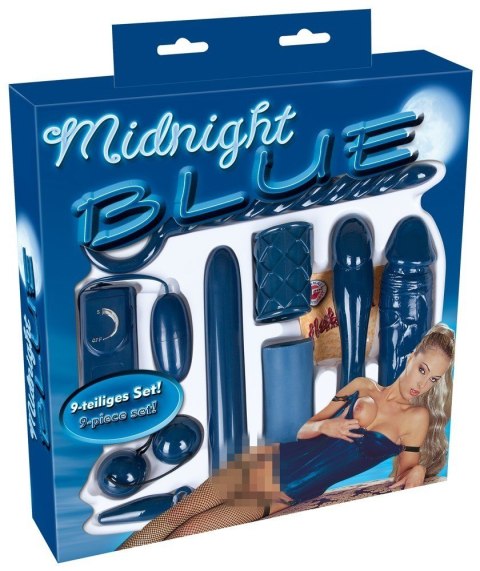 Zestaw 9 akcesoriów erotycznych - Midnight Blue You2Toys