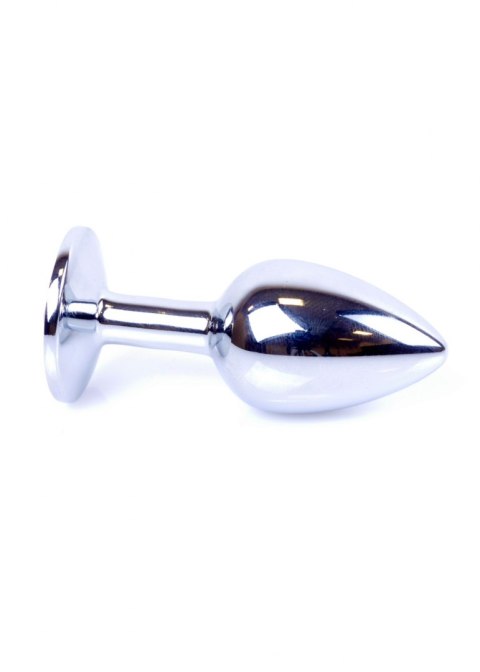 Metalowy korek analny stalowy plug kryształ 7cm Boss Series HeavyFun