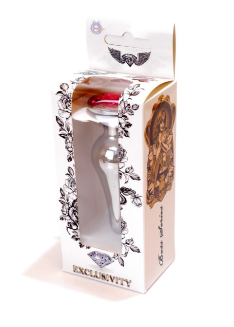Stalowy korek analny plug do anusa kryształek 9cm Boss Series HeavyFun