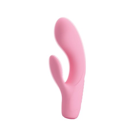 Wibrator z masażerem łechtaczki i wypustkami 15cm Pretty Love