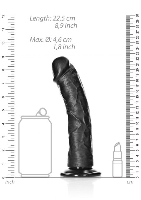 Curved Realistic Dildo with Suction Cup - 8""/ 20,5 cm RealRock