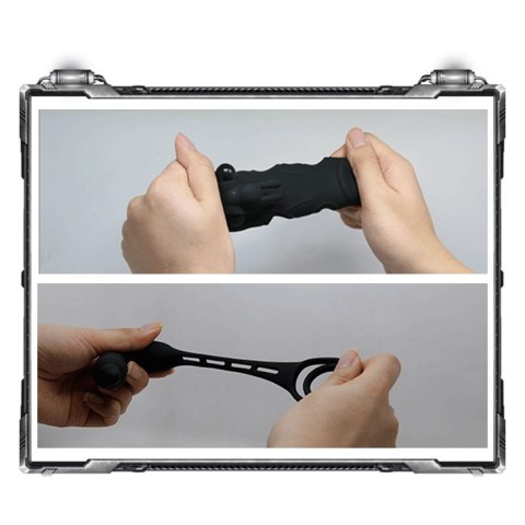 Zestaw erotyczny 4 cz. plug ring nakładka penisa