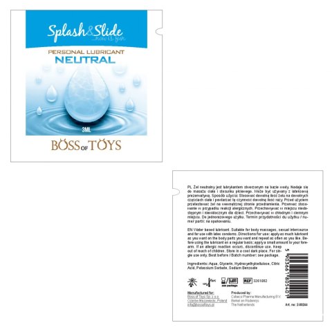 Saszetka żel nawilżający poślizgowy lubrykant 3 ml Boss Series Health
