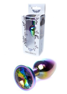 Korek analny ozdobny z kryształkiem metalowy 7cm Boss Series HeavyFun