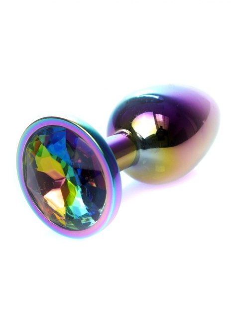 Korek analny ozdobny z kryształkiem metalowy 7cm Boss Series HeavyFun