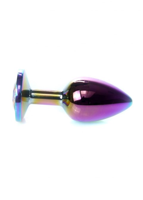 Korek analny ozdobny z kryształkiem metalowy 7cm Boss Series HeavyFun
