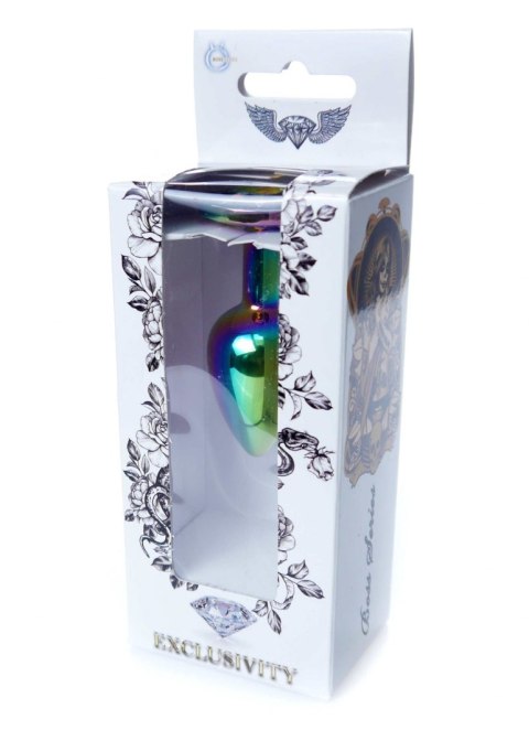 Korek analny ozdobny z kryształkiem metalowy 7cm Boss Series HeavyFun