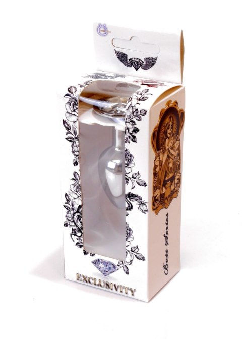 Metalowy korek analny stalowy plug kryształ 7cm Boss Series HeavyFun