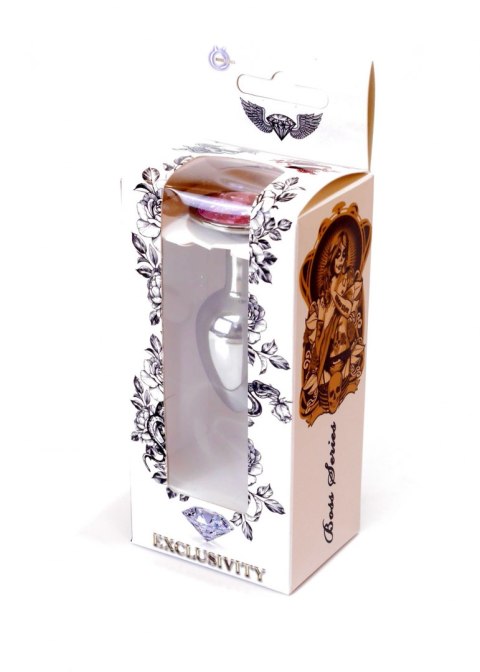 Metalowy korek analny stalowy plug kryształ 7cm Boss Series HeavyFun