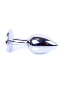 Metalowy korek analny stalowy plug kryształ 7cm Boss Series HeavyFun