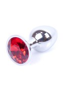 Metalowy korek analny stalowy plug kryształ 7cm Boss Series HeavyFun