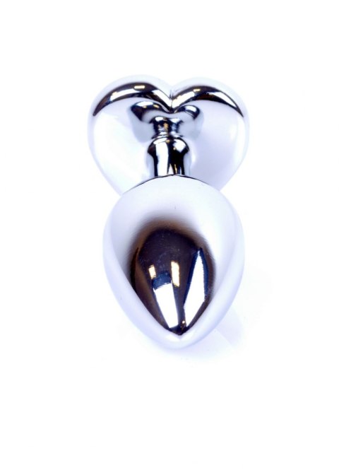 Metalowy plug analny korek kryształ serce 7cm Boss Series HeavyFun