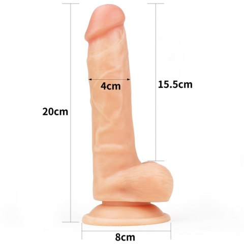 Strap-on z elastycznym penisem realistyczny 19 cm Lovetoy