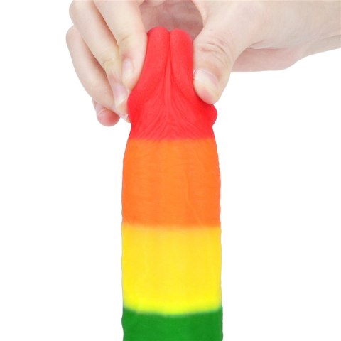 Dildo tęczowe elastyczne z przyssawką 22,5 cm Lovetoy