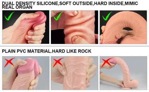 Ogromne dildo realistyczny wygląd przyssawka 30 cm Lovetoy