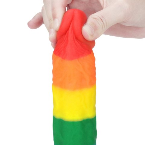Tęczowe dildo elastyczne z przyssawką 20,5 cm Lovetoy