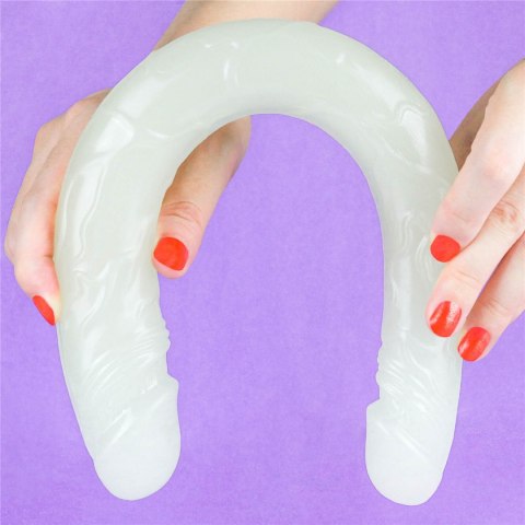 Podwójne gumowe dildo sex lesbijski podświetlane Lovetoy