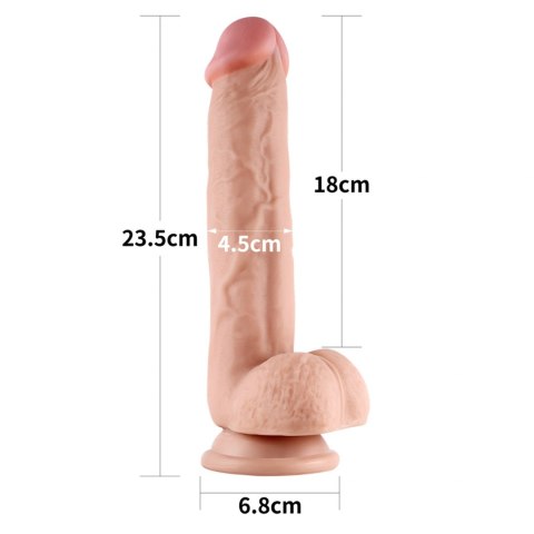 Realistyczne dildo z dwuwarstwowego materiału 18cm Lovetoy
