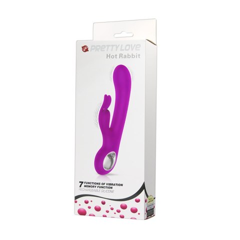 Wibrator z podwójnym masażerem łechtaczki 19cm Pretty Love