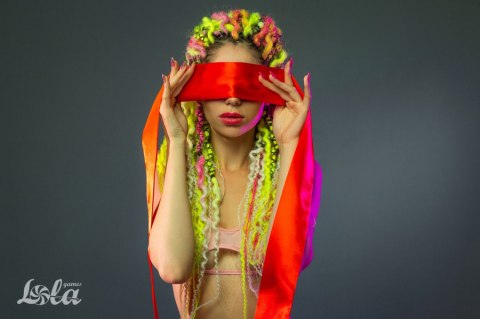 Szarfa wstążka wiązanie krępowanie gra wstępna sex Lola Games