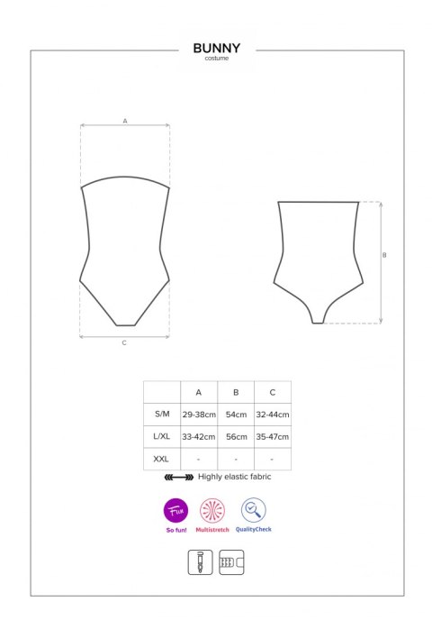 Kostium erotyczny króliczek przebranie bunny s/m Obsessive