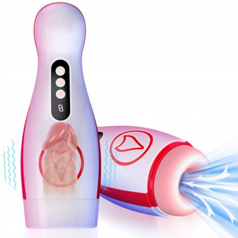 Masturbator z efektem oralnym głębokiego gardła Boss Series Fox