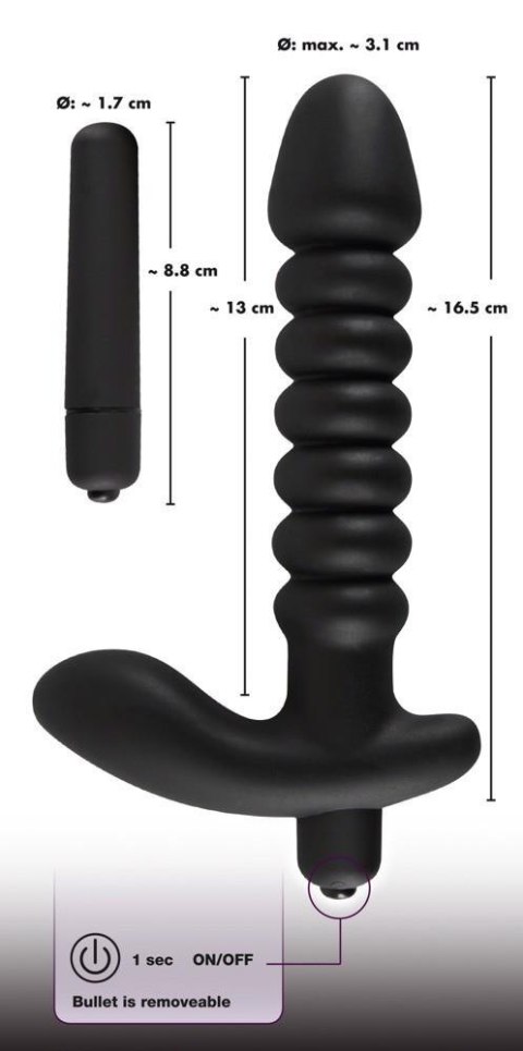 Plug/prostata-Black Velvets Vibrat Black Velvets