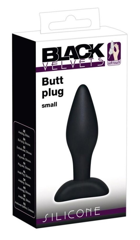 Mały korek plug analny zatyczka do pupy 9 cm Black Velvets