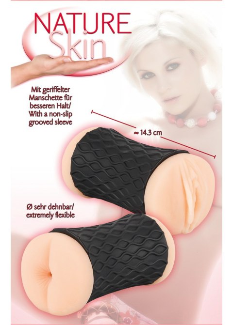 Masturbator podwójny cipka pochwa anal 2 otwory Nature Skin