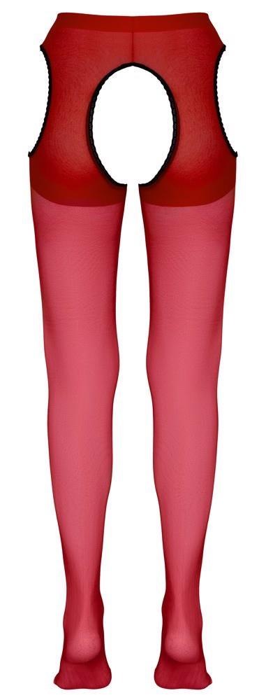 Rajstopy z otworami czerwone S/M Cottelli LEGWEAR