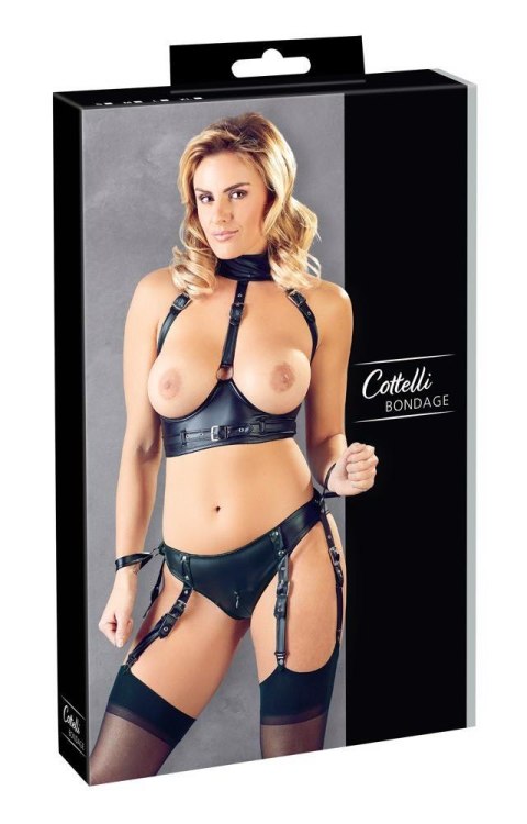 Biustonosz i figi z otworem M Cottelli BONDAGE