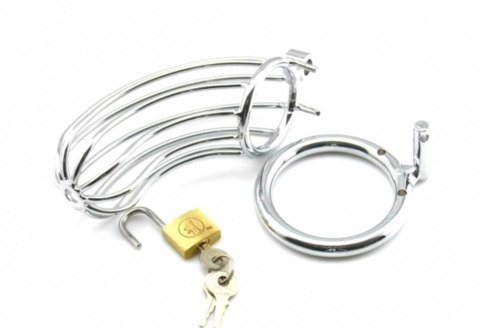 Zamykana metalowa klatka na penisa pas cnoty 45mm Power Escorts