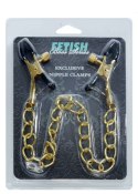 Zaciski na sutki z łańcuszkiem regulowane bdsm sex Fetish Boss Series