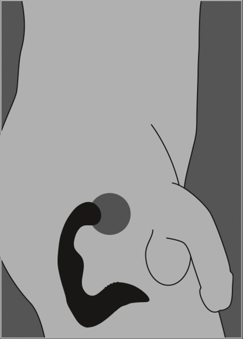 Wibrujący masażer prostaty krocza 9 trybów 14cm Rebel