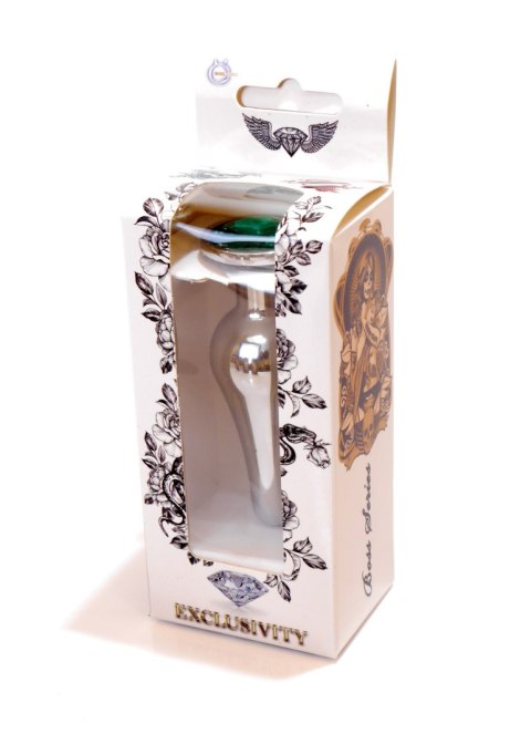 Stalowy korek analny plug do anusa kryształek 9cm Boss Series HeavyFun