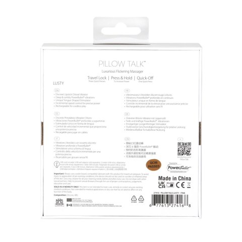 Pillow Talk - Lusty Luxurious Flickering Massager Pink Pillow Talk