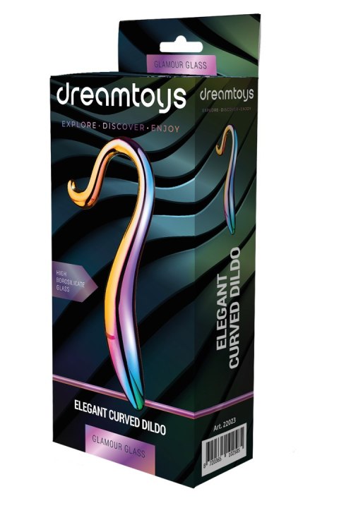 Dildo szklane zakręcone eleganckie bezpieczne 18cm Dream Toys