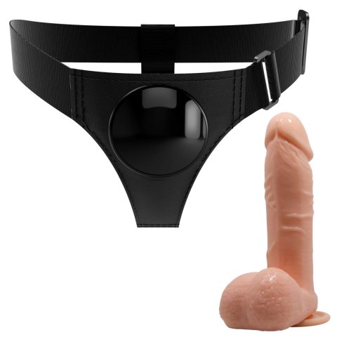 StrapOn Dildo na pasku wibrator uprząż z paskiem realistyczny wygląd Pretty Love
