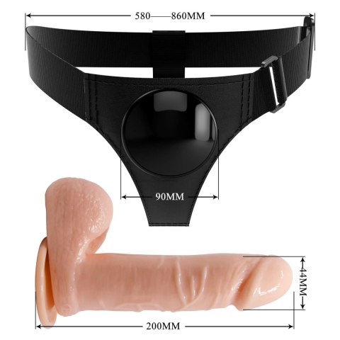 StrapOn Dildo na pasku wibrator uprząż z paskiem realistyczny wygląd Pretty Love