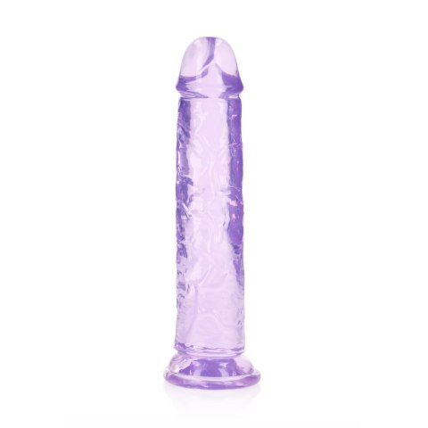 Żelowe fioletowe dildo z przyssawką waginalne i analne 22 cm RealRock