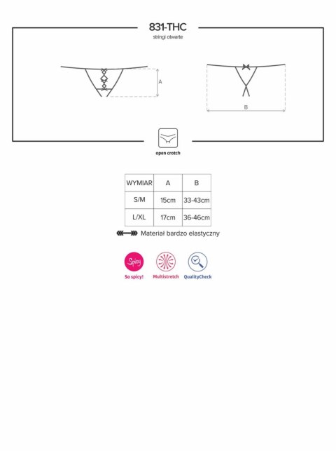 Erotyczne otwarte stringi koronkowe obsessive s/m Obsessive