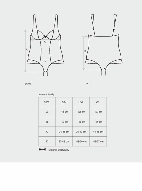 Body prześwitująca siateczka erotyka obsessive xxl Obsessive