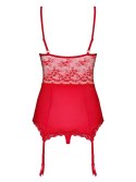 Gorset stringi czerwony sex komplet obsessive xxl Obsessive