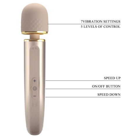Wibrator - Interesting Massager Gold 5 levels of speed control 7 vibration functions Pretty Love