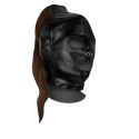 Mask with Brown Ponytail - Black Ouch!
