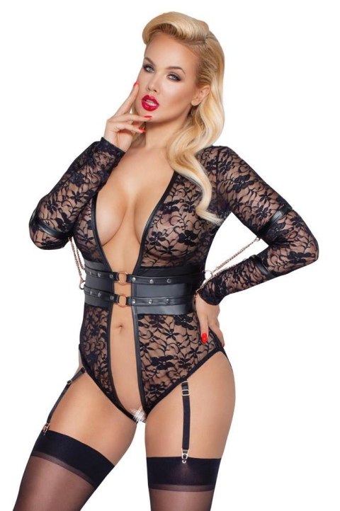 Body koronkowe czarne XL Cottelli BONDAGE