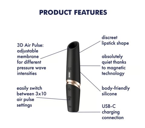 Stymulator ciśnieniowy Szminka Perfect Kiss Satisfyer